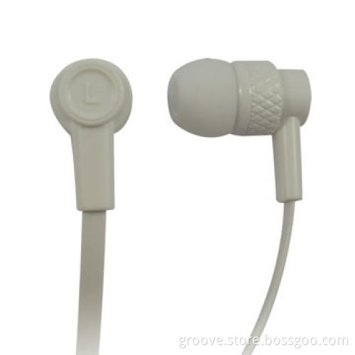 Silicone Earphones with Flat Cable for iPhone and iPad